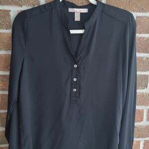 Women's Black Button-Up Blouse